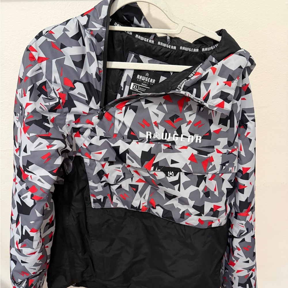 Rawgear Men's Geometric Jacket - Black, Gray, Red